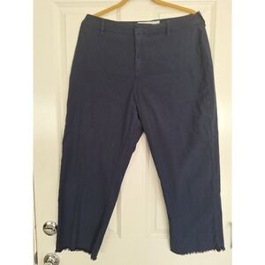 Frank‎ & Eileen Blue CHINO CROPPED  PANTS size  12